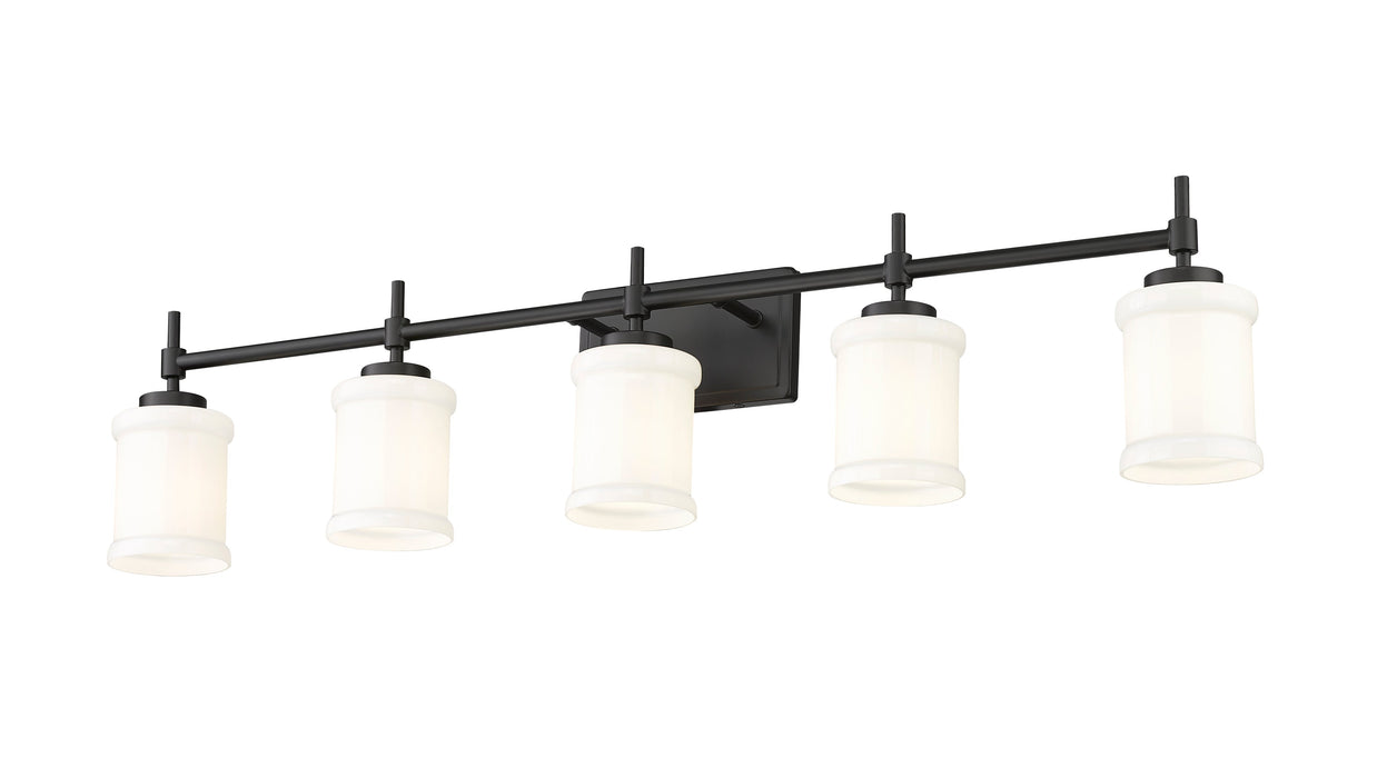 Vanity Z-Lite 622-5V-MB Matte Black Cadoc 5 Light Vanity Z-Lite