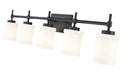 Vanity Z-Lite 622-5V-MB Matte Black Cadoc 5 Light Vanity Z-Lite