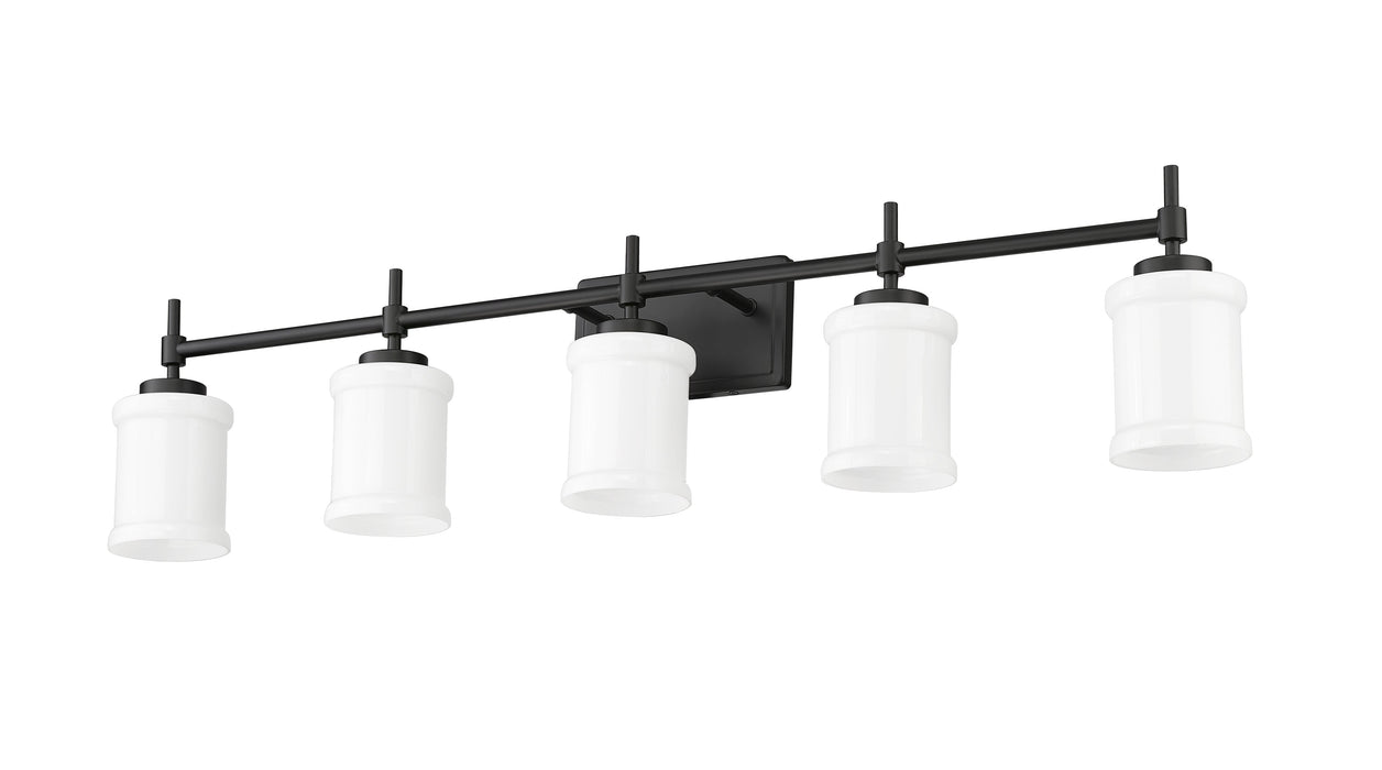 Vanity Z-Lite 622-5V-MB Matte Black Cadoc 5 Light Vanity Z-Lite