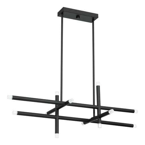 Chandelier Thesis 207295A Manhattan 48 inch 12 light Matte Black LED Linear Chandelier THESIS