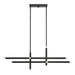 Chandelier Thesis 207295A Manhattan 48 inch 12 light Matte Black LED Linear Chandelier THESIS