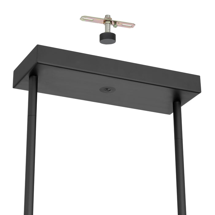 Chandelier Thesis 207295A Manhattan 48 inch 12 light Matte Black LED Linear Chandelier THESIS