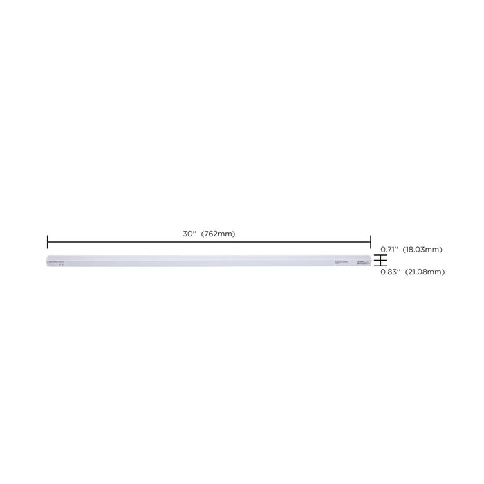 Under Cabinet Nuvo 63-404 10 Watt 30-Inch LED Under Cabinet - 30K/40K/50K CCT Selectable - White Finish - 120 Volt Nuvo
