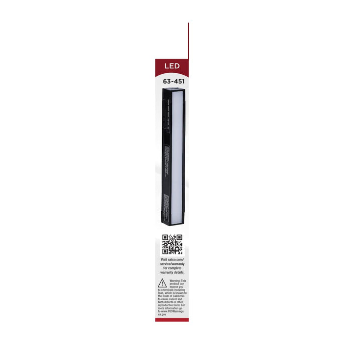 Under Cabinet Nuvo 63-451 2 Watt 6-Inch LED Under Cabinet - 30K/40K/50K CCT Selectable - Black Finish - 120 Volt Nuvo