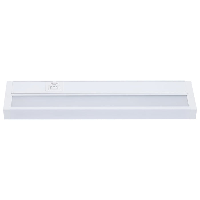 Under Cabinet Nuvo 63-502 9 Watt - 14 Inch LED White Under Cabinet Light - 3K/4K/5K CCT Selectable - 50000 Hours - White Finish Nuvo