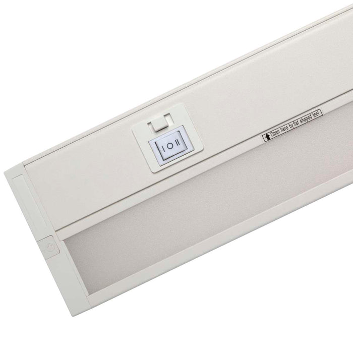Under Cabinet Nuvo 63-502 9 Watt - 14 Inch LED White Under Cabinet Light - 3K/4K/5K CCT Selectable - 50000 Hours - White Finish Nuvo