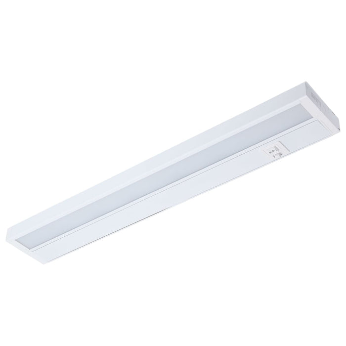 Under Cabinet Nuvo 63-503 13 Watt - 22 Inch LED White Under Cabinet Light - 3K/4K/5K CCT Selectable - 50000 Hours - White Finish Nuvo