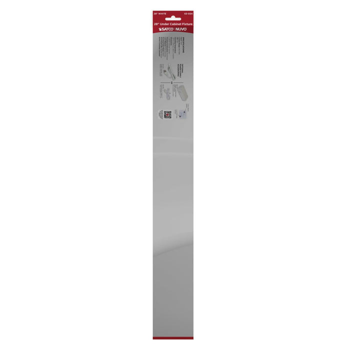 Under Cabinet Nuvo 63-504 17 Watt - 28 Inch LED White Under Cabinet Light - 3K/4K/5K CCT Selectable - 50000 Hours - White Finish Nuvo