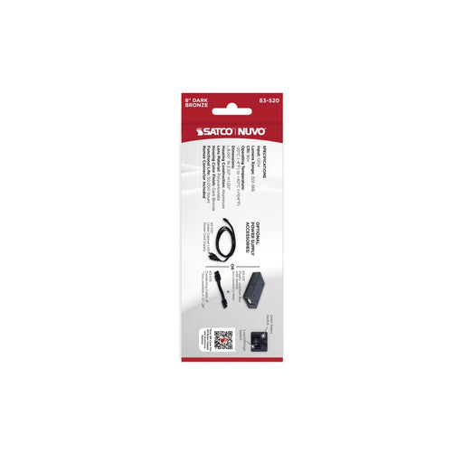 Under Cabinet Nuvo 63-520 5 Watt 8-Inch LED Under Cabinet - 30K/40K/50K 3K/4K/5K CCT Selectable - Dark Bronze - 120 Volt Nuvo