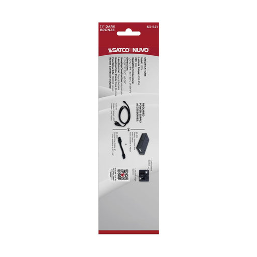 Under Cabinet Nuvo 63-521 6.5 Watt 11-Inch LED Under Cabinet - 30K/40K/50K 3K/4K/5K CCT Selectable - Dark Bronze - 120 Volt Nuvo