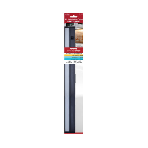 Under Cabinet Nuvo 63-523 13 Watt 22-Inch LED Under Cabinet - 30K/40K/50K 3K/4K/5K CCT Selectable - Dark Bronze - 120 Volt Nuvo