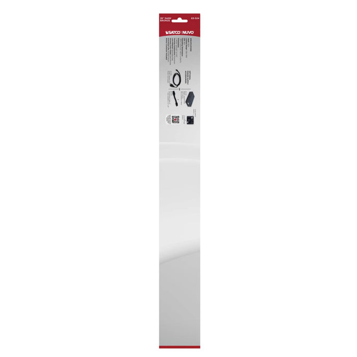 Under Cabinet Nuvo 63-524 17 Watt 28-Inch LED Under Cabinet - 30K/40K/50K 3K/4K/5K CCT Selectable - Dark Bronze - 120 Volt Nuvo