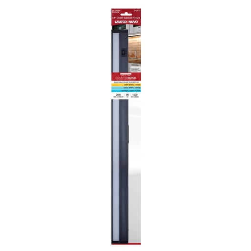Under Cabinet Nuvo 63-525 20 Watt 34-Inch LED Under Cabinet - 30K/40K/50K 3K/4K/5K CCT Selectable - Dark Bronze - 120 Volt Nuvo