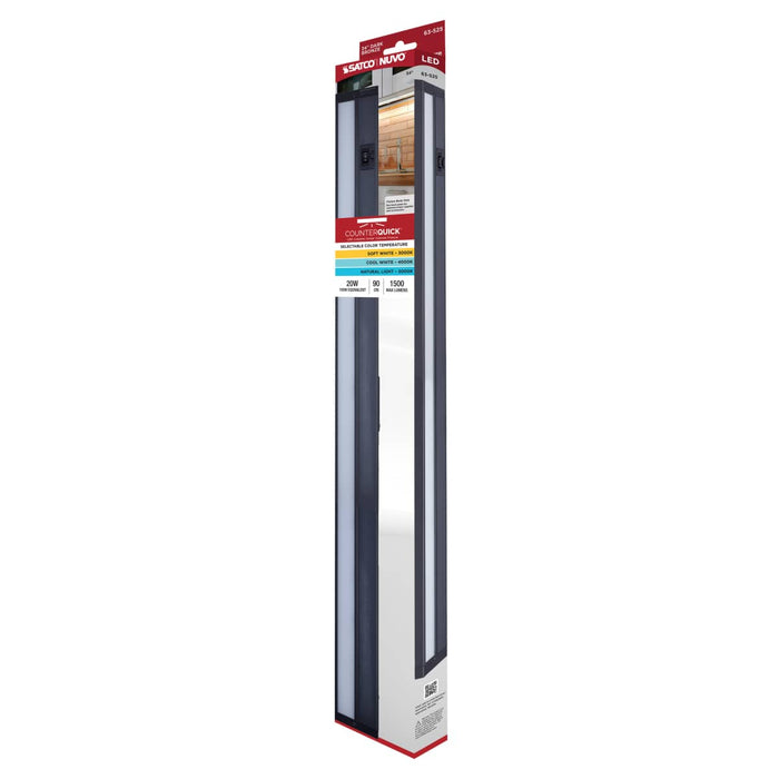 Under Cabinet Nuvo 63-525 20 Watt 34-Inch LED Under Cabinet - 30K/40K/50K 3K/4K/5K CCT Selectable - Dark Bronze - 120 Volt Nuvo
