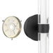 Wall Sconce Thesis 207314A Ristretto 13 inch 2 light Matte Black LED Wall Sconce with Clear Ribbed and White Acrylic Shades THESIS