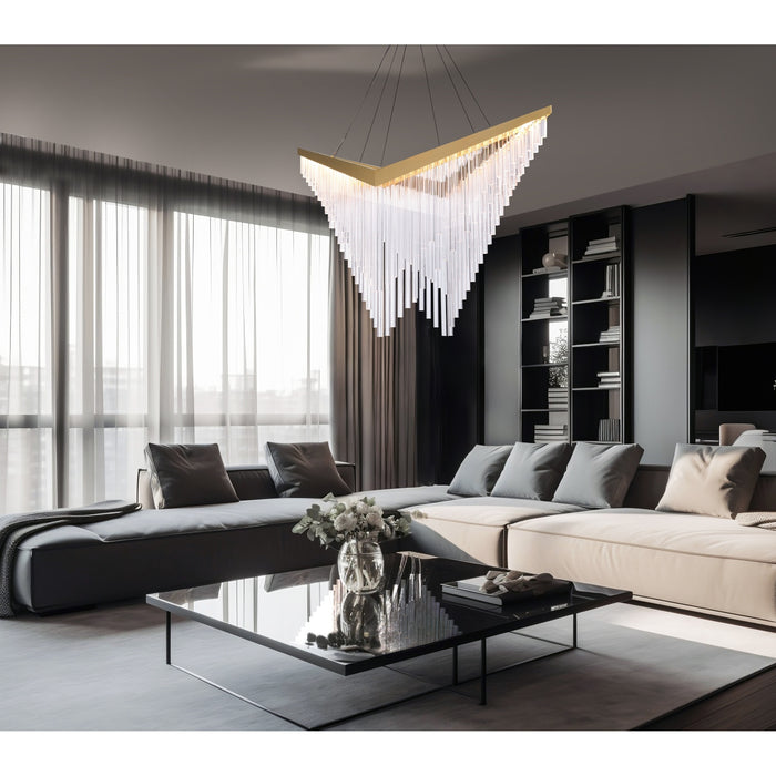 Eurofase 47188-013 Vivien 60" Matte Gold LED Chandelier
