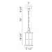 Eurofase 47388-017 Greyson 16" Brass-Black Mix LED Pendant Light