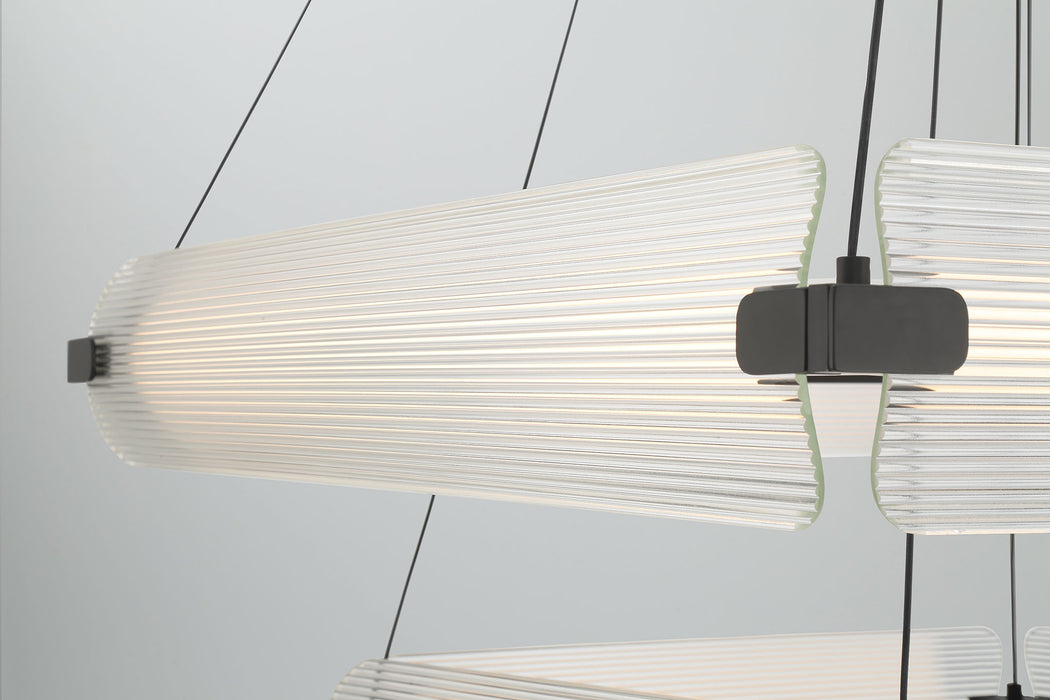 Eurofase 50054-022 Neoness 34" Matte Black LED Chandelier