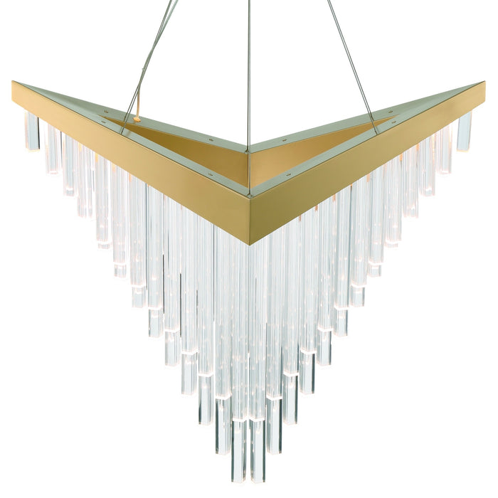 Eurofase 47187-016 Vivien 32" Matte Gold LED Chandelier