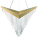 Eurofase 47187-016 Vivien 32" Matte Gold LED Chandelier