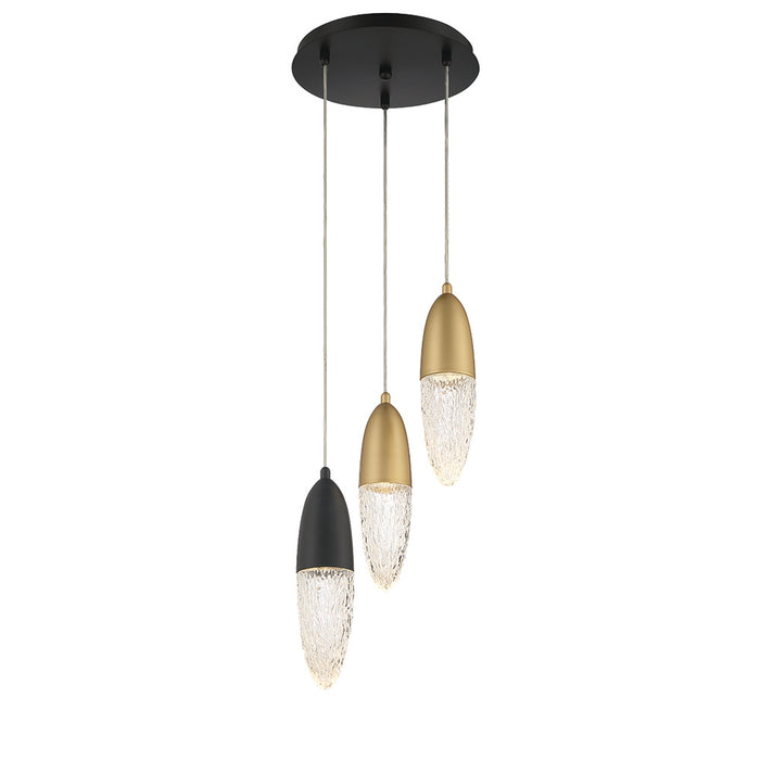 Eurofase 43858-046 Ecrou 12" Gold-Black Mix LED Chandelier