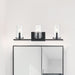 Vanity Light Thesis 206956A Jared 24 inch 3 light Matte Black Vanity Light with Clear Glass Shades THESIS