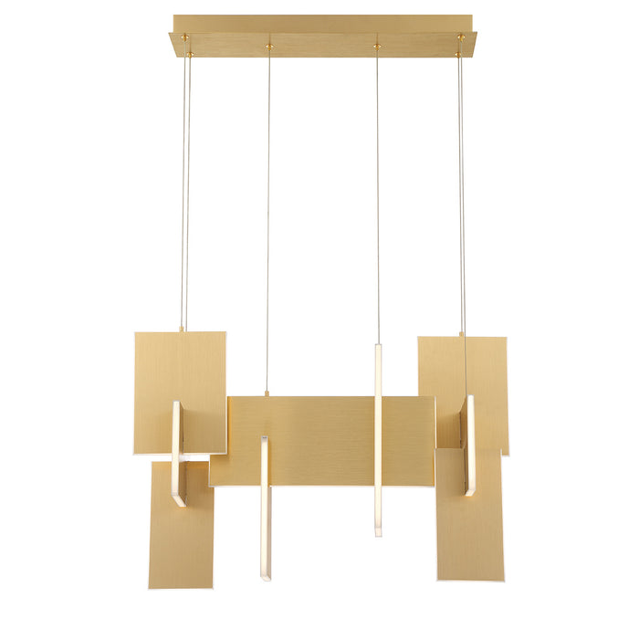 Eurofase 37345-013 Coburg 33" Gold LED Chandelier