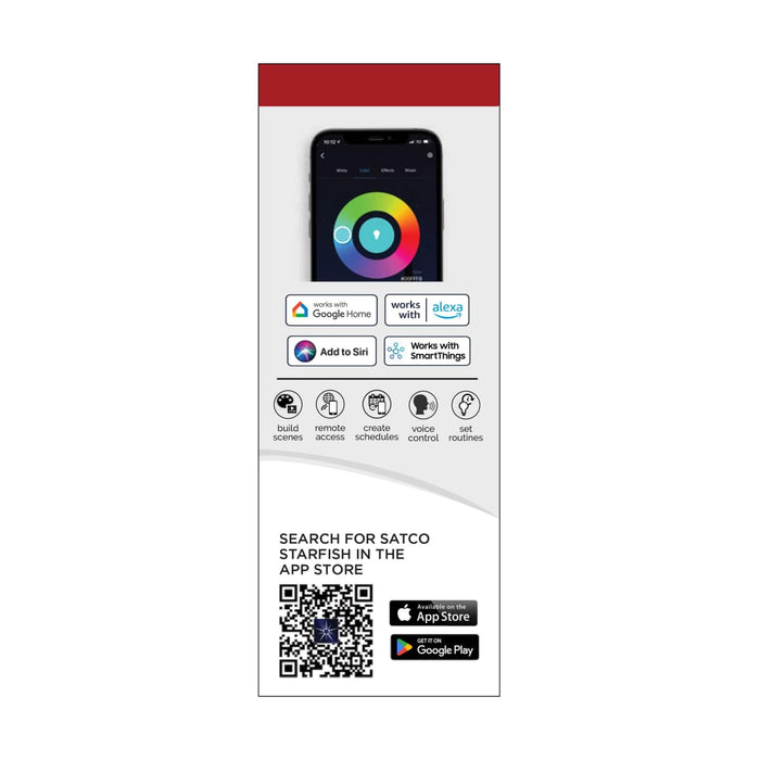 Tape Light Nuvo 64-121 Dimension Plus - Tape Light strip - 16 ft. - RGB plus Tunable White - J-Box connection - Starfish IOT Capable - IR Remote Included - White Finish Nuvo