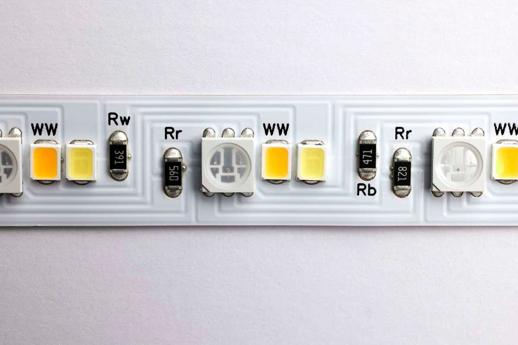 Tape Light Nuvo 64-130 Dimension Pro - Tape Light strip - 16 ft. - Hi-Output - RGB plus Tunable White - Plug connection - Starfish IOT Capable - IR Remote Included - White Finish Nuvo