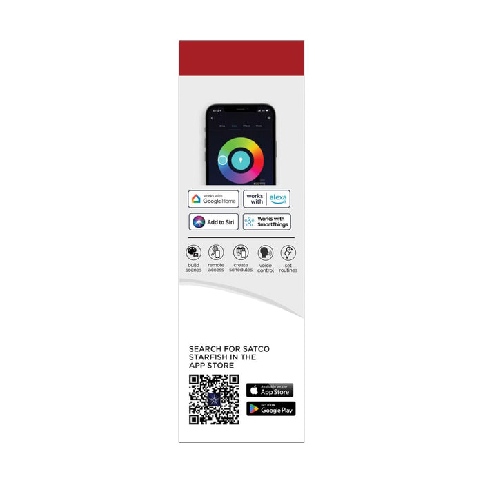 Tape Light Nuvo 64-131 Dimension Pro - Tape Light strip - 32 ft. - Hi-Output - RGB plus Tunable White - Plug connection - Starfish IOT Capable - IR Remote Included - White Finish Nuvo