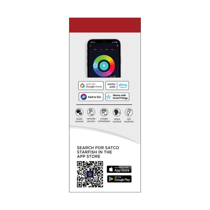 Tape Light Nuvo 64-132 Dimension Pro - Tape Light strip - 64 ft. - Hi-Output - RGB plus Tunable White - Plug connection - Starfish IOT Capable - IR Remote Included - White Finish Nuvo