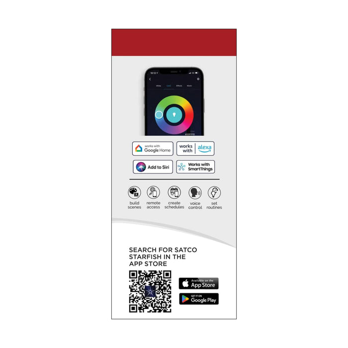 Tape Light Nuvo 64-135 Dimension Pro - Tape Light strip - 64 ft. - Hi-Output - RGB plus Tunable White - J-Box connection - Starfish IOT Capable - IR Remote Included - White Finish Nuvo