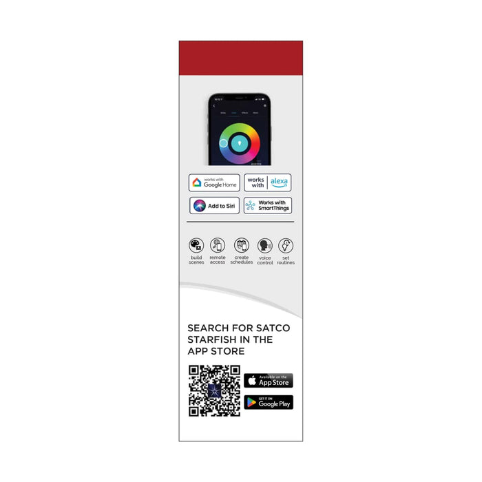 Tape Light Nuvo 64-140 Dimension Pro - Tape Light strip - 16 ft. - Hi-Output - RGB plus Tunable White - Plug connection - IP65 - Starfish IOT Capable - RF Remote Included - White Finish Nuvo
