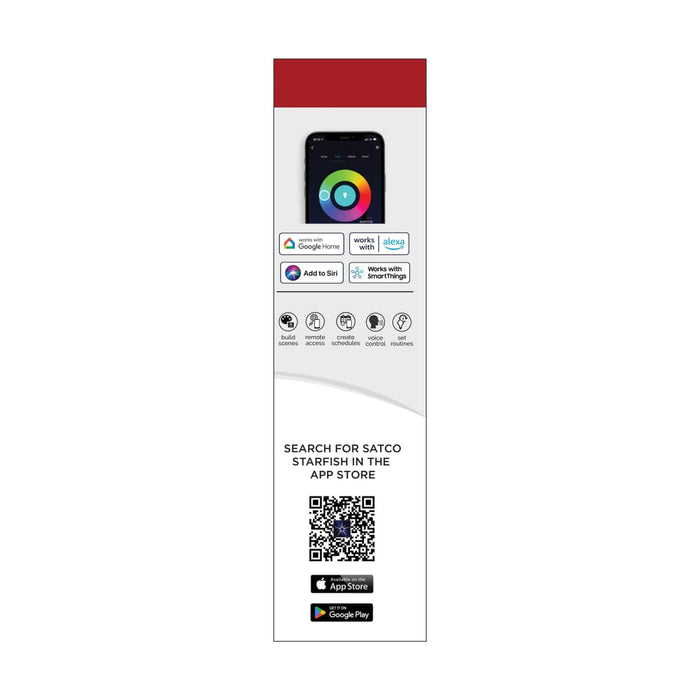 Tape Light Nuvo 64-142 Dimension Pro - Tape Light strip - 64 ft. - Hi-Output - RGB plus Tunable White - Plug connection - IP65 - Starfish IOT Capable - RF Remote Included - White Finish Nuvo