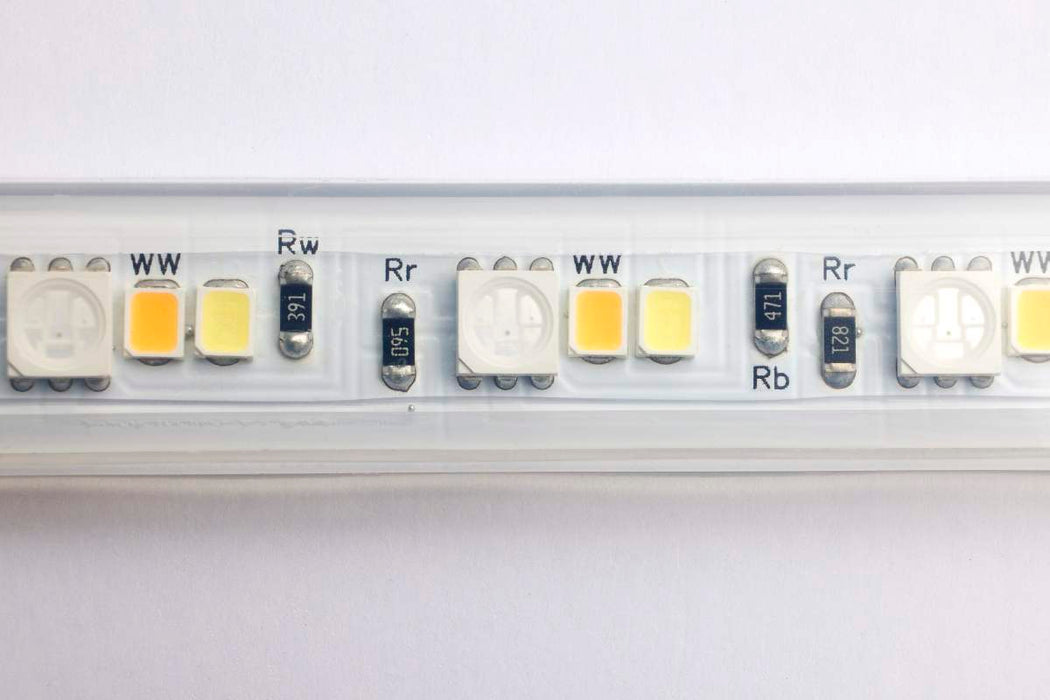 Tape Light Nuvo 64-144 Dimension Pro - Tape Light strip - 32 ft. - Hi-Output - RGB plus Tunable White - J-Box connection - IP65 - Starfish IOT Capable - RF Remote Included - White Finish Nuvo