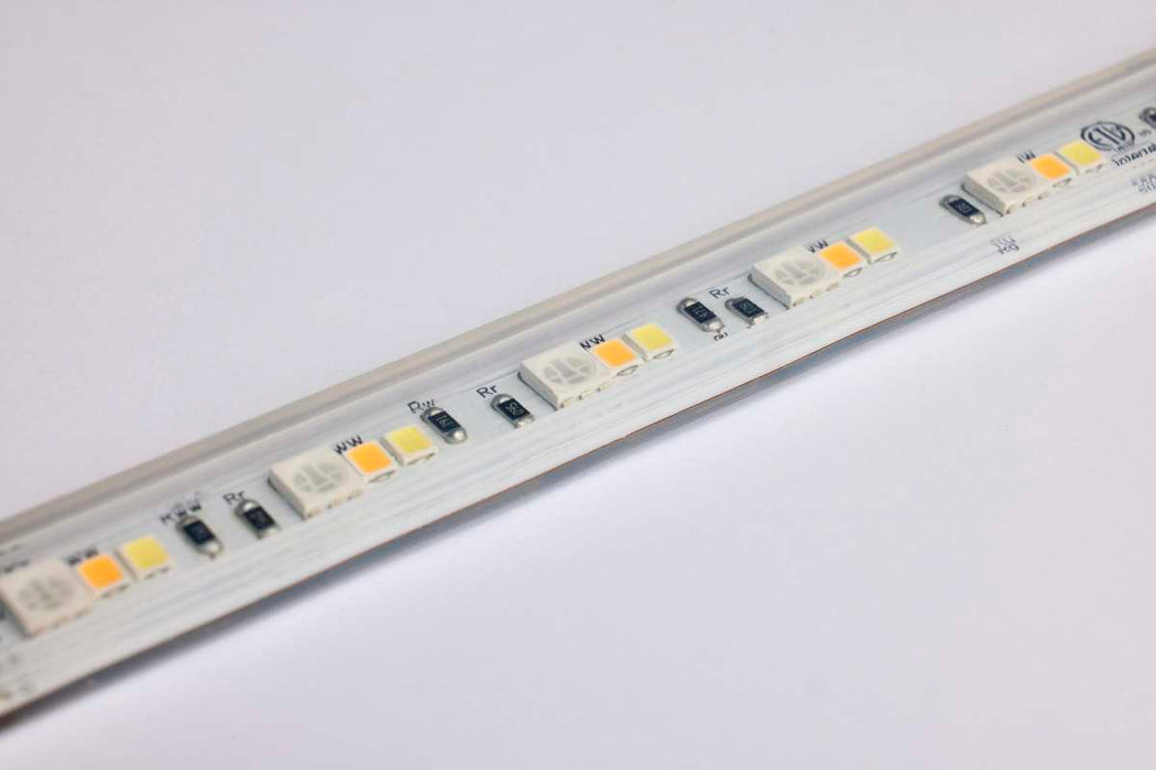 Tape Light Nuvo 64-144 Dimension Pro - Tape Light strip - 32 ft. - Hi-Output - RGB plus Tunable White - J-Box connection - IP65 - Starfish IOT Capable - RF Remote Included - White Finish Nuvo