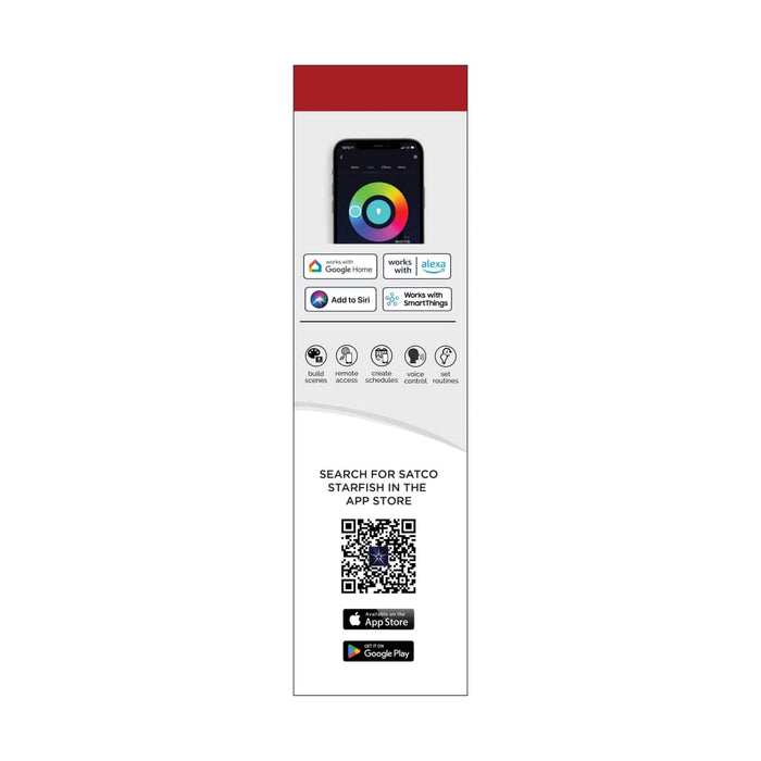 Tape Light Nuvo 64-145 Dimension Pro - Tape Light strip - 64 ft. - Hi-Output - RGB plus Tunable White - J-Box connection - IP65 - Starfish IOT Capable - RF Remote Included - White Finish Nuvo