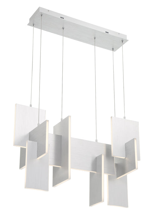 Eurofase 37345-036 Coburg 33" Anodized Silver LED Chandelier