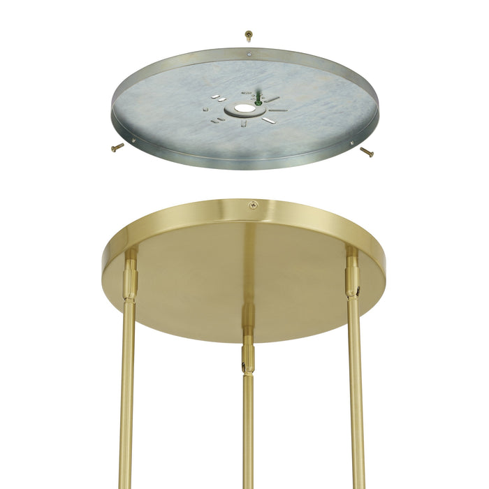 Chandelier Thesis 207379A Julep 22 inch 9 light Brushed Gold Chandelier with Opal Glass Shades THESIS