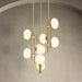 Chandelier Thesis 207379A Julep 22 inch 9 light Brushed Gold Chandelier with Opal Glass Shades THESIS