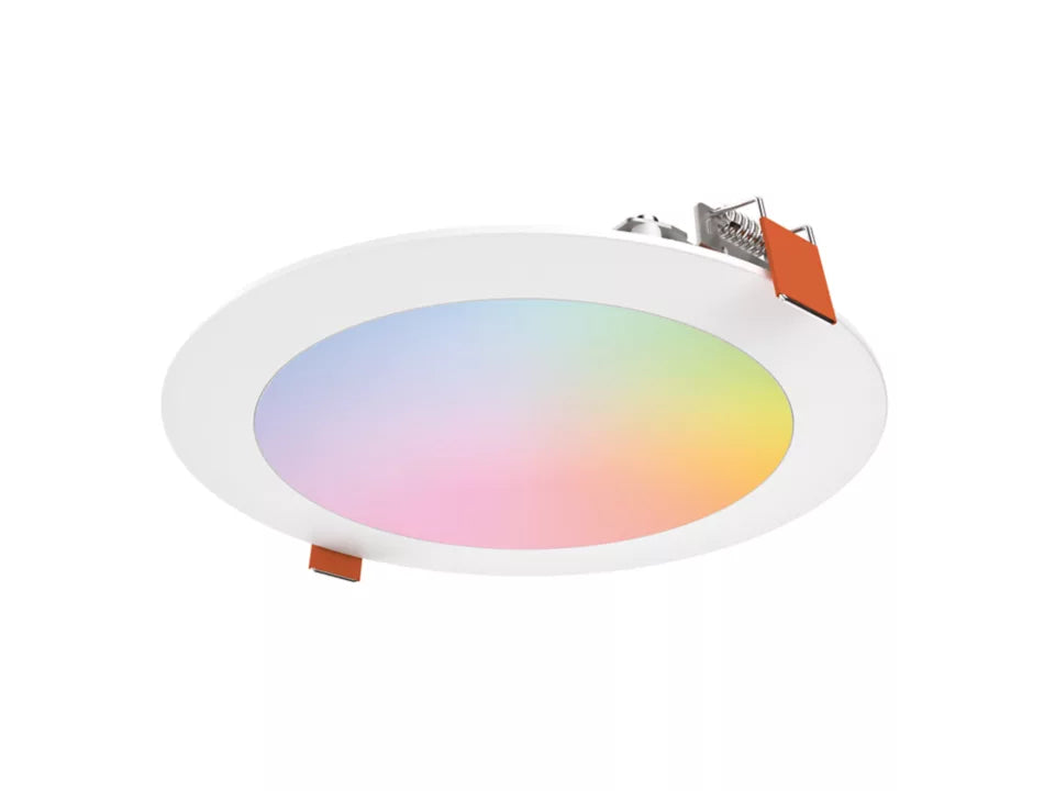 Halo HLB6099WZRGBWMWR 6 Inch RGBW Smart Wi-Fi Slim Canless Downlight ...