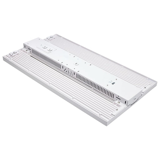Linear Hi-Bay Nuvo 65-1013 LED Linear High-Bay With Interchangeable Lens - 275W/300W/320W Wattage Selectable - 3K/4K/5K CCT Selectable - White Finish Nuvo