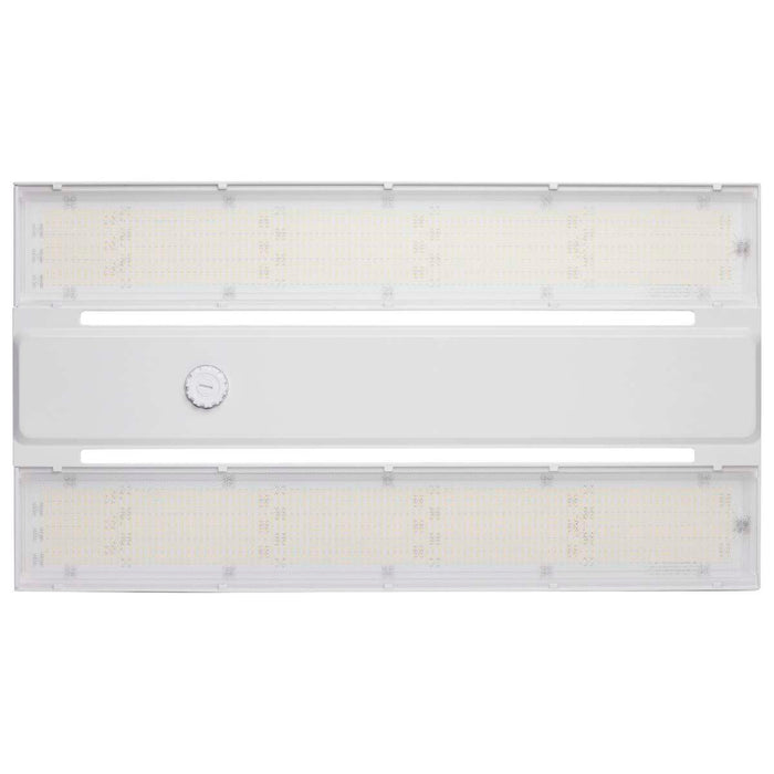 Linear Hi-Bay Nuvo 65-1013 LED Linear High-Bay With Interchangeable Lens - 275W/300W/320W Wattage Selectable - 3K/4K/5K CCT Selectable - White Finish Nuvo