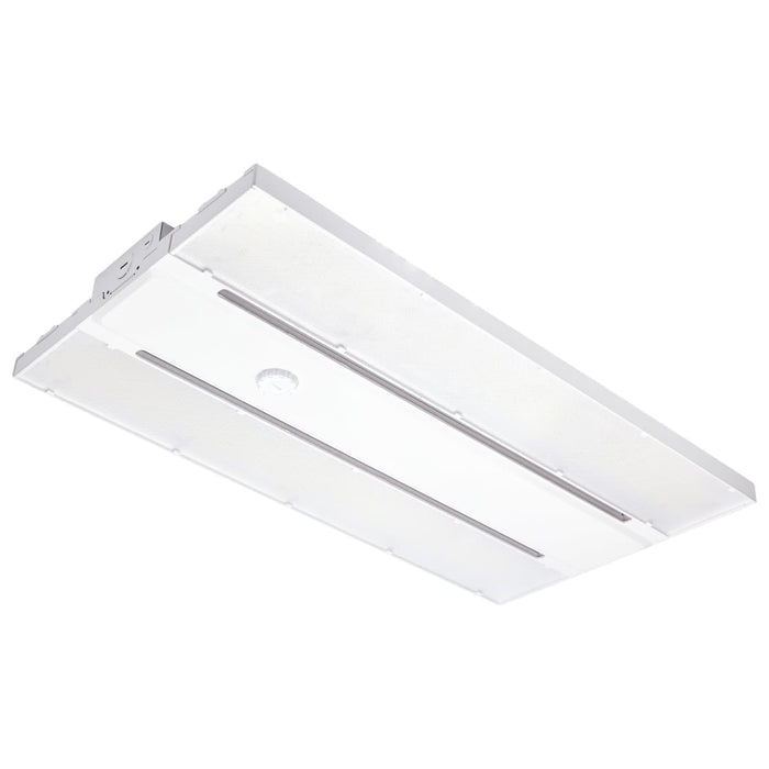 Linear Hi-Bay Nuvo 65-1013 LED Linear High-Bay With Interchangeable Lens - 275W/300W/320W Wattage Selectable - 3K/4K/5K CCT Selectable - White Finish Nuvo