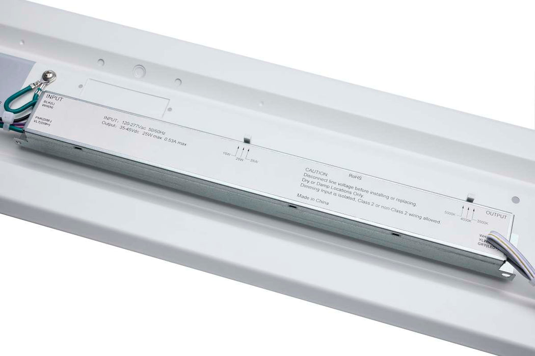 Strip Light Nuvo 65-1030 15/20/25 Watt LED 2 Foot Retrofit Strip Light - 35K/4K/5K CCT Selectable - 120-277 Volt - Gloss White Finish Nuvo