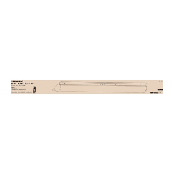 Strip Light Nuvo 65-1031 30/40/50 Watt LED 4 Foot Retrofit Strip Light - 35K/4K/5K CCT Selectable - 120-277 Volt - Gloss White Finish Nuvo