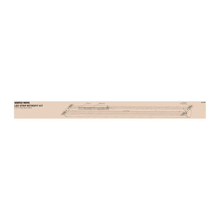 Strip Light Nuvo 65-1031 30/40/50 Watt LED 4 Foot Retrofit Strip Light - 35K/4K/5K CCT Selectable - 120-277 Volt - Gloss White Finish Nuvo