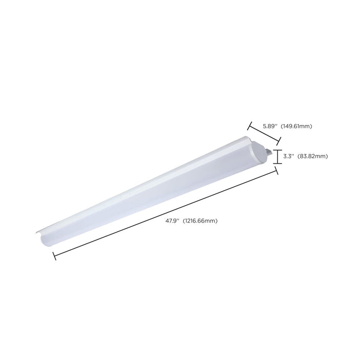 Strip Light Nuvo 65-1031 30/40/50 Watt LED 4 Foot Retrofit Strip Light - 35K/4K/5K CCT Selectable - 120-277 Volt - Gloss White Finish Nuvo