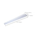 Strip Light Nuvo 65-1031 30/40/50 Watt LED 4 Foot Retrofit Strip Light - 35K/4K/5K CCT Selectable - 120-277 Volt - Gloss White Finish Nuvo