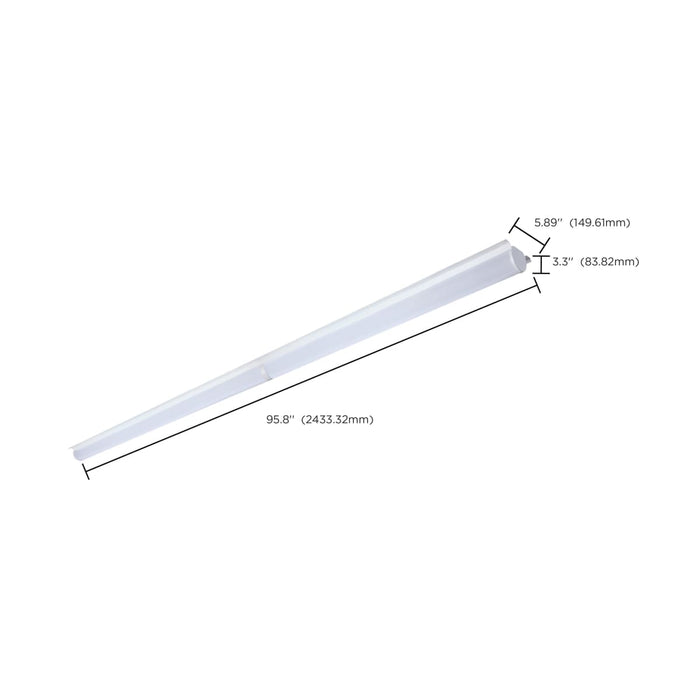 Strip Light Nuvo 65-1032 60/80/100 Watt LED 8 Foot Retrofit Strip Light - 35K/4K/5K CCT Selectable - 120-277 Volt - Gloss White Finish Nuvo